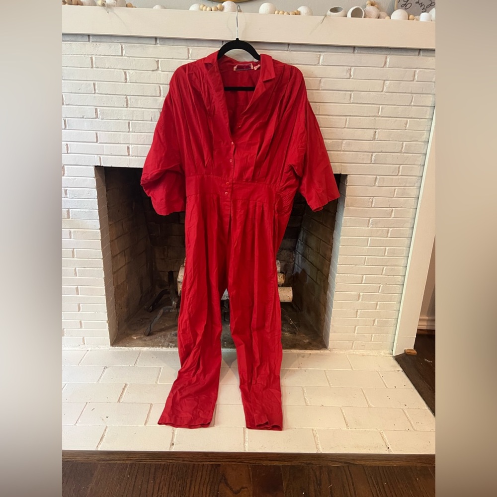 Vintage Red Jumpsuit